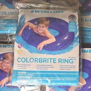 Swimline 5 Pack - 30" Candy Transparent Bright Color Swim Rings - Picture 1 of 3