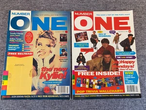 2x Number One NO 1 UK Music Magazines October 1990 Kylie Happy Mondays NKOTB - Picture 1 of 5