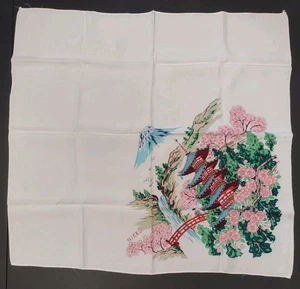 Vintage japanischer Schal Nikko um 1950 ca. 28" x 27" - Bild 1 von 4