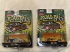Lot Of 2 2003 Jada Toys Road Rats, White ?40 Ford Rat Rod & ?32 Ford, 1/64 New