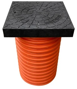 Schachtabdeckung Rohr DN315 B125 (12,5T) Kanaldeckel Schachtdeckel für Wellrohr - Bild 1 von 9