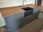 Black  Belfast Sink Solid Timber Kitchen Sink Appliance Housing Unit 