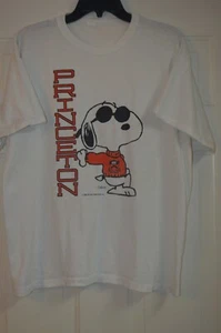 VTG PEANUTS SNOOPY SCHULZ JOE COOL SINGLE STITCH PRINCETON UNIVERSITY SHIRT IVY! - Picture 1 of 13