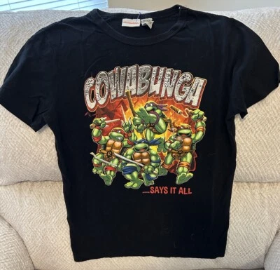 忍者神龟 Cowabunga TMNT 儿童中号 Nickelodeon 黑色 — 第 1/3 张图片