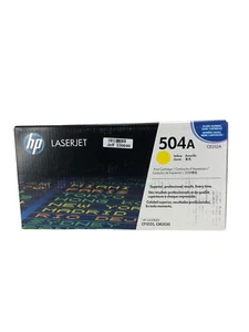 GENUINE HP 504A Yellow Toner Cartridge CE252A SEALED OEM LaserJet Laser 504 NEW - Picture 1 of 11