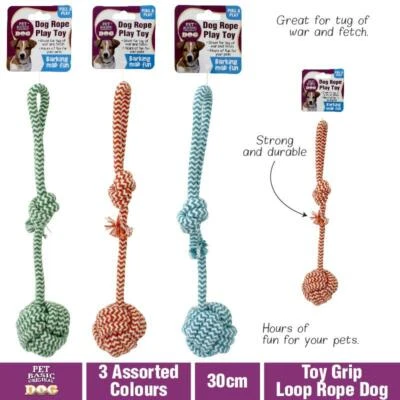 Juguete para perro cachorro cuerda remolcador calidad duradera 30 cm juguetes de guerra buscar resistente mascota masticar bola Foto 1 de 2