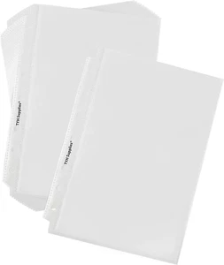 100 Pack Clear Sheet Protectors for 3 Ring Binder | 5.5 X 8.5 Inch - Picture 1 of 1