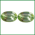 14.74 Ct Top Matching Pair EarRings Oval Green Amethyst (Prasiolite) Gems "SALE"