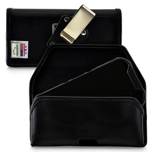 Kyocera DuraForce PRO 2 (6910 6900) Holster Belt Case Belt Clip Black Leather - Picture 1 of 11
