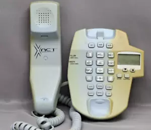 Teléfono con cable con marcado de tono táctil de comunicación ACT de los años 90 SIN PROBAR - Imagen 1 de 10