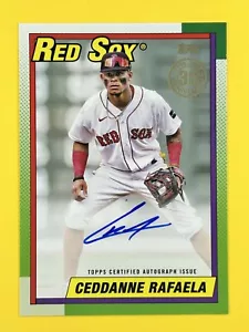 Tarjeta autógrafa del 35 aniversario Topps Ceddanne Rafaela #90A-CED 2025 Topps - Imagen 1 de 2