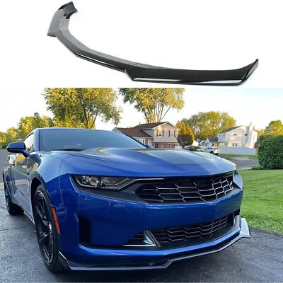 Fits 16-24 Chevy Camaro 2DR 1LE Style ABS Front Bumper Lip Splitter Gloss Black Foto 1 de 4