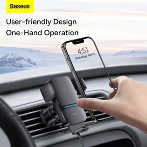Wireless Charger Car Phone Holder Baseus PREMIUM EDITION Mount Air Vent Hold - Picture 1 of 10