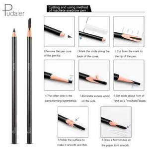 Wood 24-Hour Eyebrow Pencil 3D Super Fine Waterproof Long-lasting Eye Brows Pen - Picture 1 of 14