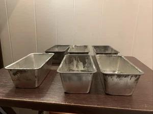 6 Fox Mini Aluminum Loaf Pans 6”x3”x2" Vintage - Picture 1 of 7