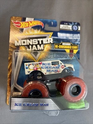 2017 - HOT WHEELS MONSTER JAM - ICE CREAM MAN - CLEAR CRUSHERS - NICE - image 1 of 4