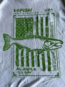 Under Armour Herren 3XL Ketchikan ALASKA Angeln Langarmshirt weiß Neu mit Etikett - Bild 1 von 5