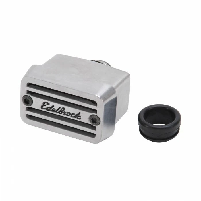 Respirador de cubierta de válvula Edelbrock 4204 Elite Series - para orificio de 1-1/4" - con ojal Foto 1 de 1
