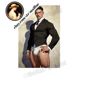 Fine Art Print - Handsome Sporty Male (8"x11") Homoerotic - Gay Print - 2417 - Bild 1 von 2