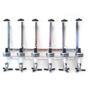 6 Bottle Alcohol Liquor Dispenser Stand Wall Mounted Drink Beer Wine Bar Butler - Picture 1 of 17