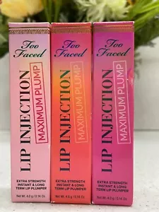 Too Faced Lip Injection Maximum Plump Extra Strength Hydrating (U Pick) NIB 4 g - Picture 1 of 6