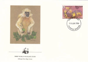 Golden Langur WWF Bhutan FDC (C) 1984 (145374) - Picture 1 of 1