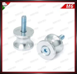 COPPIA NOTTOLINI M6 ARGENTO SUPPORTI PER CAVALLETTO ACCESSORIO ALZAMOTO - Bild 1 von 1