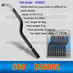 10 pieces Deburring tool Swivel blade Applicable to S60 BS6001 - Picture 1 of 2