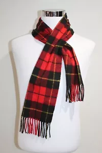 Vintage Christian Dior Cashmaire Red & Black Tartan Plaid Scarf Monsieur Vtg - Picture 1 of 4