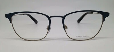 Marco de gafas de metal Diesel DL 5354 azul/marrón 092 52-19-145 nuevo RX Foto 1 de 4