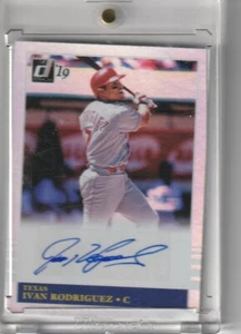 Autographed Ivan Rodriguez Donruss card HOF - Picture 1 of 1