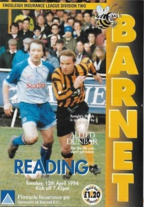 Football Programme>BARNET v READING Apr 1994 - Picture 1 of 1