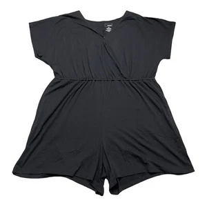 SONOMA PLUS BLACK ROMPER SHORTS POCKETS SIZE 2XL SOFT COMFY NWT - Picture 1 of 12