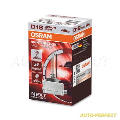 Hecho en Alemania Osram Night Breaker Láser Hasta 200% Más Brillante D1S Bombilla HID Foto 1 de 4