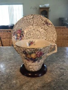 Vintage H & K Tunstall Old English Cup & Saucer; England Teacup - Picture 1 of 7