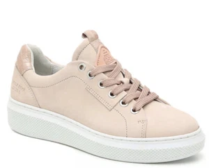 BullBoxer Light Pink Women’s Leather Platform Sneakers, Comfort Size 10 Med. New - Picture 1 of 3