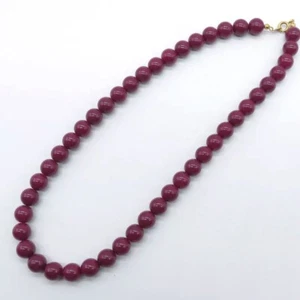 Trifari lila Perlen Boho Halskette leicht einfach Alltag 18" - Bild 1 von 11