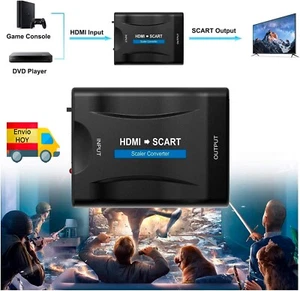 CONVERTIDOR CONVERSOR DE HDMI a EUROCONECTOR SCART Y CABLE DE ALIMENTACION 5V - Imagen 1 de 4