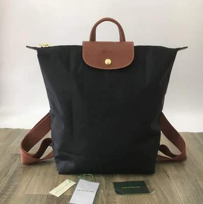 LONGCHAMP Le Pliage Original M Backpack Black Outlet Product - Canvas NEW - image 1 of 4