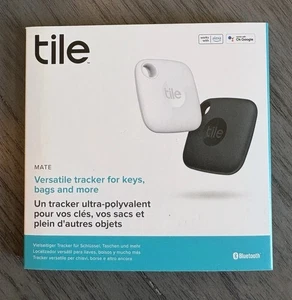 Tile Tracker Item Finder Tracker RE-45001 (paquet de 2) noir et blanc (boîte scellée) - Photo 1 sur 4