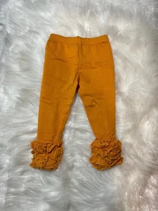 Light Orange Icing Ruffle Girl Legging - Picture 1 of 2