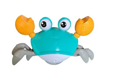 Brinquedo interativo de caranguejo rastejante para bebê rosa com música e luzes – Usado sem caixa - Imagem 1 de 4