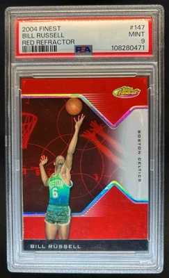 2004-05 Finest Bill Russell refractor rojo #138/149 Celtics PSA 9 Foto 1 de 2