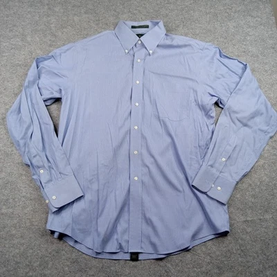 Camisa Marshall Field para Hombres 16.5 34/37 Azul Pinpoint Oxford Sin Plancha Abotonada Foto 1 de 4
