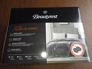 Beautyrest Coperta Riscaldata in Peluche Sicuro Comfort - King - Nero, 100 " x 90" - Foto 1 di 6
