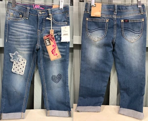 Lee Boyfriend Super Stretch Girls Light Breeze SIze 5 Denim Blue Jeans - Picture 1 of 6