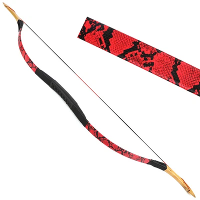 Archery Traditional Recurve Bow Longbow 12-50lbs Mongolia Horse Riding Hunting - Image 1 of 4
