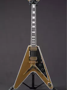 Flying V Electric Guitar Custom Gold Sparkle Mahogany Body&Neck 6-String MAD - Bild 1 von 4