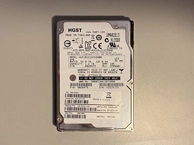 HGST 0B25168 1.2TB,Internal,10000 RPM,2.5 inch (HUC101212CSS600 ) Hard Drive - Image 1 of 2