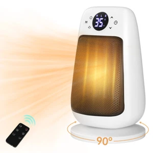 Space Heater with Adjustable 1500W PTC Heater touch screen with remote control U - Picture 1 of 11